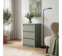 Furniture To Go Edmore 3 Drawer Bedside Chest In Sage Green
