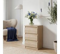 Furniture To Go Edmore 3 Drawer Bedside Chest In Sonoma Oak