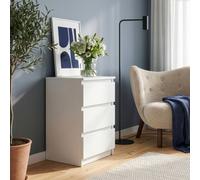 Furniture To Go Edmore 3 Drawer Bedside Chest In White