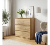 Furniture To Go Edmore 3 Drawer Chest In Mauvella Oak