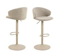 Furniture To Go Ella Swivel Beige Bar Stool Set Of 2, Brown