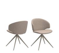 Florence Ella Beige Swivel Dining Chair - Size: Single - Cream - Furniture To Go - Wilko