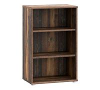 Furniture To Go Essential Low Narrow 2 Shelf Bookcase In Vintage Oak, Brown