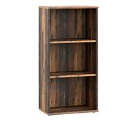 Furniture To Go Essential Tall Narrow 2 Shelf Bookcase In Vintage Oak, Brown