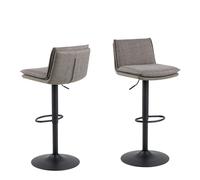 Furniture To Go Flynn Swivel Bar Stool with Height Adjustable Function in Light Grey-Brown. - 1