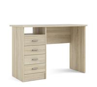 Furniture To Go Function Plus 4 Drawer Desk In Oak Effect, Brown