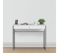 Furniture To Go Function Plus Desk 2 Drawers In White High Gloss (W) 101.6 X (H) 76.5 X (D) 40Cm