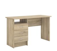 Furniture To Go Function Plus Desk 3 Drawers In Oak Effect, Brown