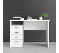 Function Plus 4 Drawer Desk, White