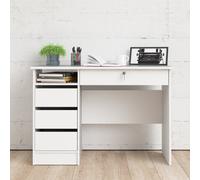 Function Plus Desk with 4 Drawers, white