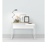 Furniture To Go Function Plus Desk White With Oak Trim 1 Drawer (W) 110 X (H) 76.5 X (D) 48.4Cm