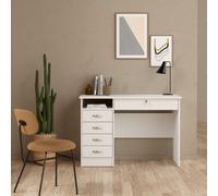 Furniture To Go Function Plus Desk 5 Drawers In White, White