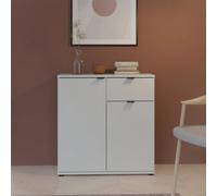 Furniture To Go Ganymede 2 Door Cupboard With Drawer And Top Lip Detail In Light Grey