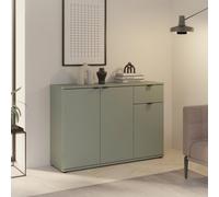 Furniture To Go Ganymede Wide 3 Door Cupboard With Drawer In Sage Green
