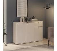 Furniture To Go Ganymede Wide 3 Door Cupboard With Drawer In Sand