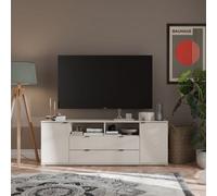Furniture To Go Ganymede Wide Tv Unit With Open Shelving, 2 Drawers And 2 Doors In Sand