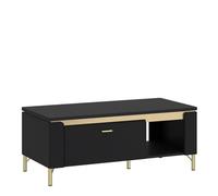 Genoa Coffee Table 1 Drawer in Black Matt/Gold