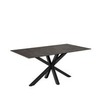 Furniture To Go Heaven Dining Table In Ceramic Black Top (L) 160Cm Seats Up To 6
