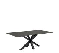 Furniture To Go Heaven Dining Table With Ceramic Black Top (L) 200Cm Seats Up To 6