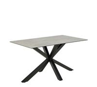Furniture To Go Heaven Dining Table With Ceramic Grey (L) 135Cm Seats Up To 4