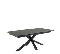 Furniture To Go Heaven Extendable Dining Table With Ceramic Black Top (L) 240Cm Seats Up To 6