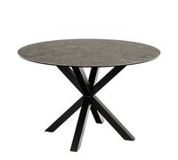 Furniture To Go Heaven Round Dining Table With Ceramic Black Top