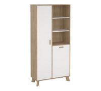 Furniture To Go Ikast China Cabinet 2 Doors In Jackson Hickory And White