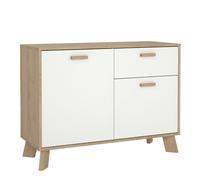 Furniture To Go Ikast Sideboard 2 Doors + 1 Drawer in Jackson Hickory and White - White - 98.7 - 1