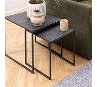 Furniture To Go Infinity Nest Of Tables In Black Matt Set Of 2