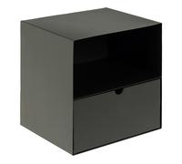 Furniture To Go Joliet 1 Drawer Wallmounted Bedside Table In Matt Black