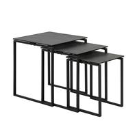 Furniture To Go Katrine Ceramic Nest of Tables in Black Set of 3 - 1