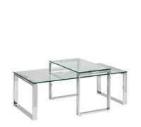Katrine Coffee Table Set with Glass Top, none