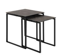 Furniture To Go Katrine Square Coffee Table Set In Ceramic Black