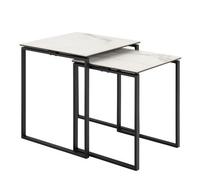 Furniture To Go Katrine Square Coffee Table Set In Ceramic White