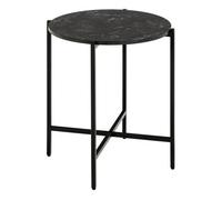 Furniture To Go Lamoine Matt Black Round Side Table - Size: 45 x 40 x 40cm - Wilko