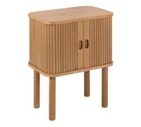 Florence Langley Single Shelf Oak Bedside Table with Sliding Door - Size: 2 Door - Brown - Furniture To Go - Wilko