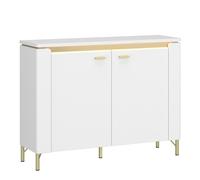 Furniture To Go Lazio Sideboard 2 Door in Alpine White/White Gloss - White - 110.4 - 1