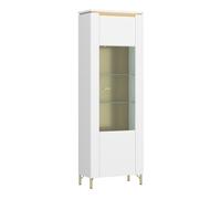 Furniture To Go Lazio Vitrin 1 Door In Alpine White/white Gloss