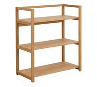 Furniture To Go Ludza Rectangular Bookcase With 3 Shelves In Oak