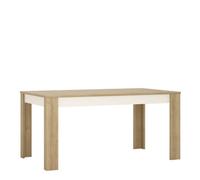 Indoor Furniture Group Furniture To Go Lyon Large Extending Dining Table 160/200 Cm In Riviera Oak Effect/White High Gloss, Brown