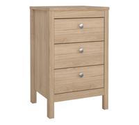 Furniture To Go Madrid Bedside Table 3 Drawers In Jackson Hickory Oak