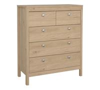 Furniture To Go Madrid Chest 3+2 Drawers in Jackson Hickory Oak - Oak - Matt - Melamine