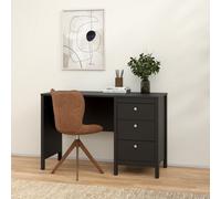 Furniture To Go Madrid Desk 3 Drawers Matt Black