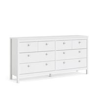 Indoor Furniture Group Madrid Double Dresser 4+4 Drawers In White, White