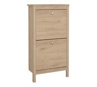 Furniture To Go Madrid Shoe Cabinet 2 Flap Doors In Jackson Hickory Oak