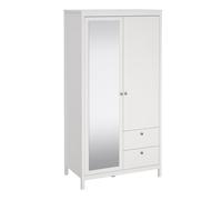 Furniture To Go Madrid Wardrobe With 1 Door + 1 Mirror Door + 2 Drawers White