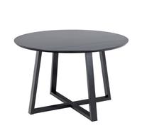 Furniture To Go Malika Dining Table In Black Lacquered Oak Effect