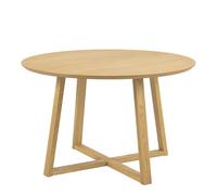Furniture To Go Malika Round Dining Table in Oak - Brown - No - Brown