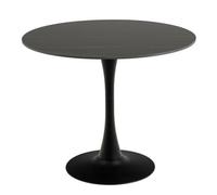 Furniture To Go Malta Ceramic Round Dining Table In Black 90X75Cm