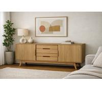 Florence Marte 2 Door 4 Drawer Oak Sideboard - Brown - Furniture To Go - Wilko